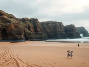 La seguridad en playas emblemáticas tras el fatal desprendimiento