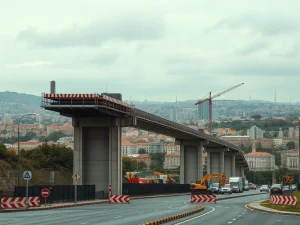 La transformación urbana de A Pasaxe: el viaducto se despide en silencio