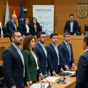 PSdeG deja en vilo presup. Santiago 2026 Gob. def. en pleno
