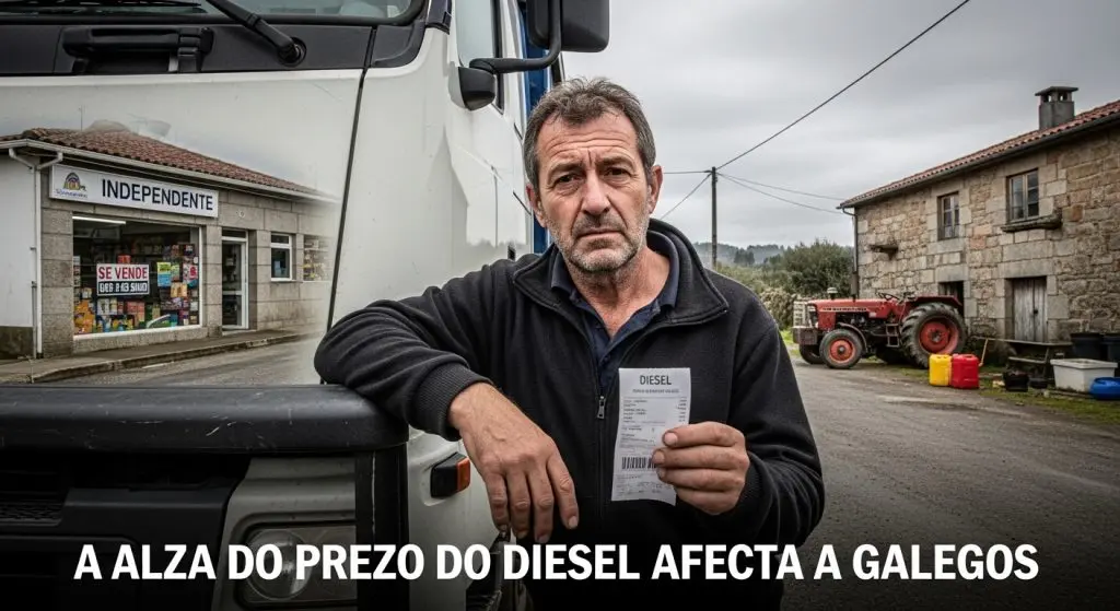 Subida del diésel: cómo se nota en Galicia entre transportistas, pymes y hogares