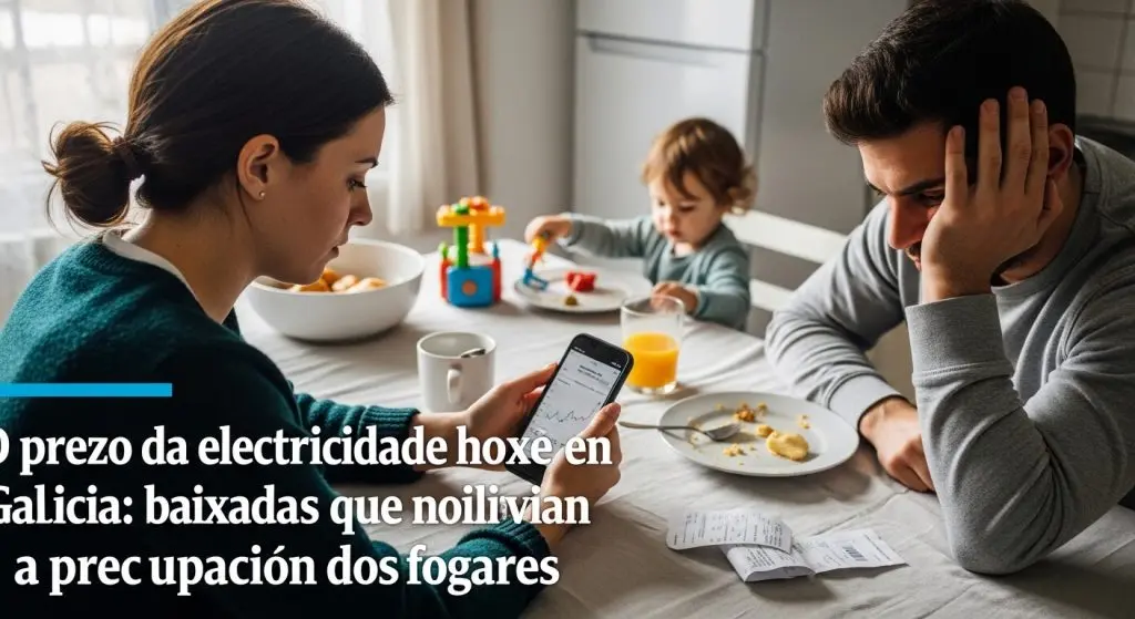 El precio de la luz hoy en Galicia: bajadas que no alivian las preocupaciones de