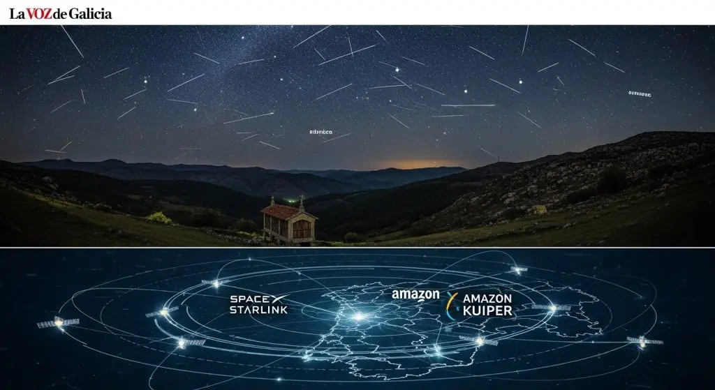 Satélites de Musk y Amazon: ¿Cómo afectarán a la conectividad en la Galicia rura