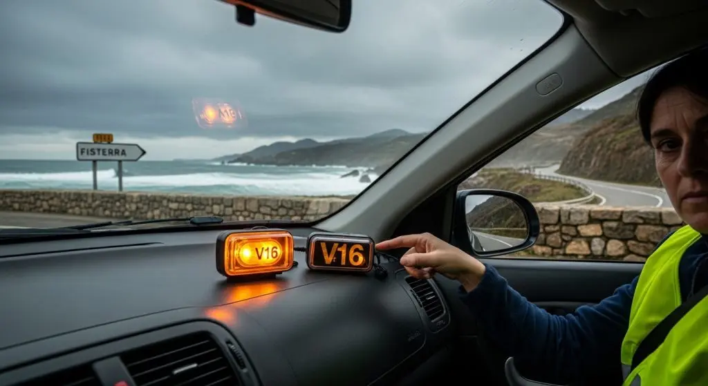 Baliza V16 en Galicia: qué deben hacer ya los conductores gallegos y por qué hay