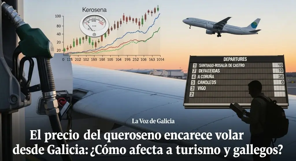 El precio del queroseno encarece volar desde Galicia: ¿Cómo afecta al turismo y