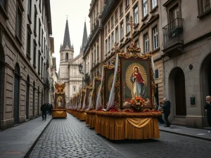 Semana Santa: Santiago vive a xornada máis intensa do Venres Santo