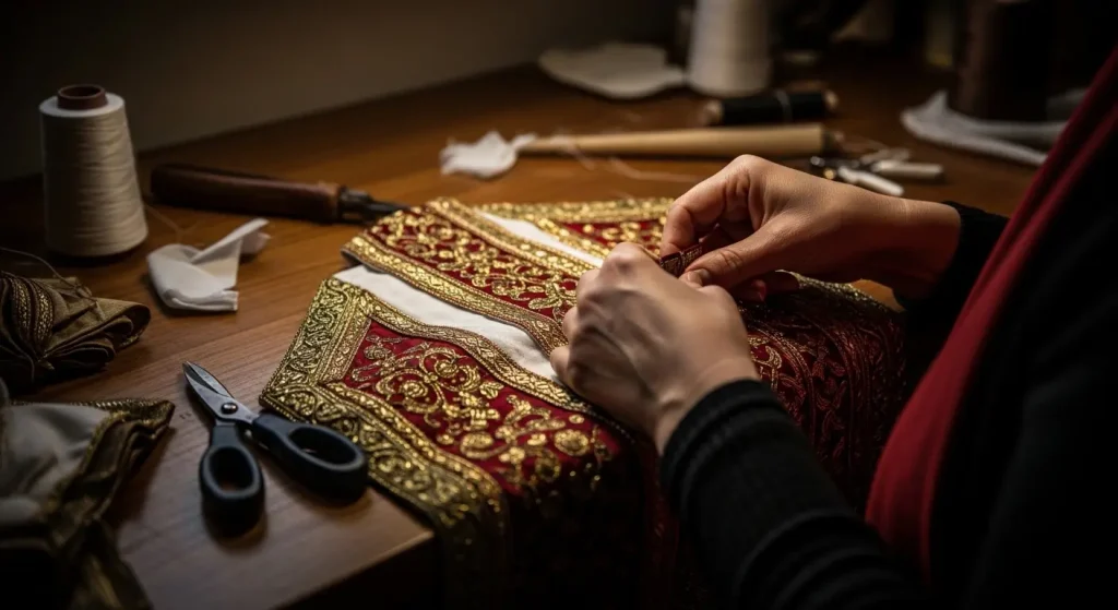 A arte de confeccionar tradición: a costura artesanal na Semana Santa ourensá