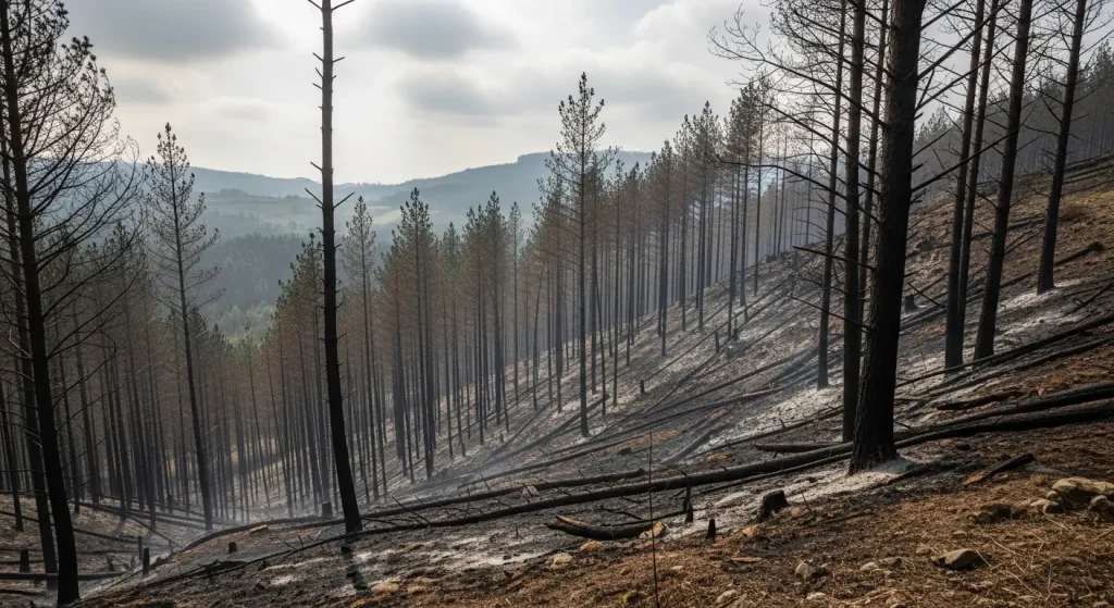 Más de 900 hectáreas arrasadas: fin de la pesadilla en Ponteareas y Carballo