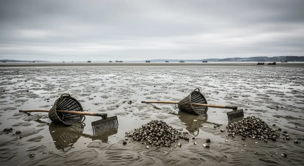 El marisqueo en la ría de Pontevedra resiste con capturas mínimas