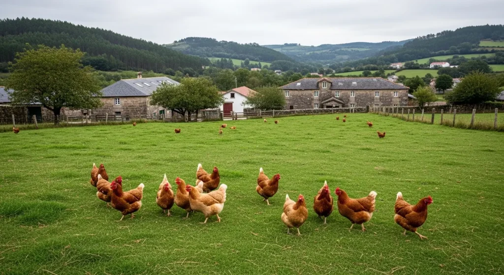 ¿Qué significa la semilibertad de las gallinas para el campo gallego?