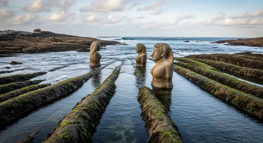 Arte sumergido y mareas: cómo el Atlántico reinventa el paisaje gallego