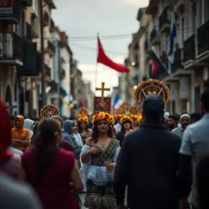 Procesiones marianas y festejos en barrios de Santiago