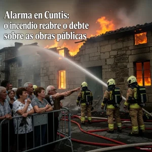 Alarma en Cuntis: el incendio reabre el debate sobre obras p