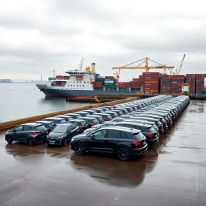 Ferrol abre os seus peiraos á automoción china: 700 vehículos ao mes de SAIC