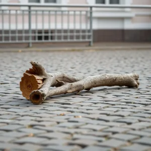 A derriba dunha rama en O Couto reabre as dúbidas sobre o arborado urbano de Ourense