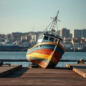 Pesqueiro encallado en Teis: sen feridos nin vertido en Vigo