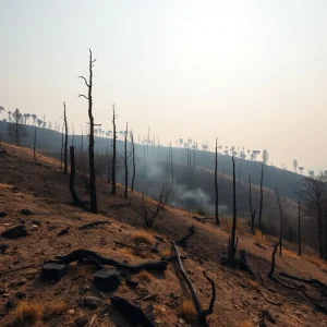 Padrón: 60 hectáreas arrasadas polo lume en plena onda de calor