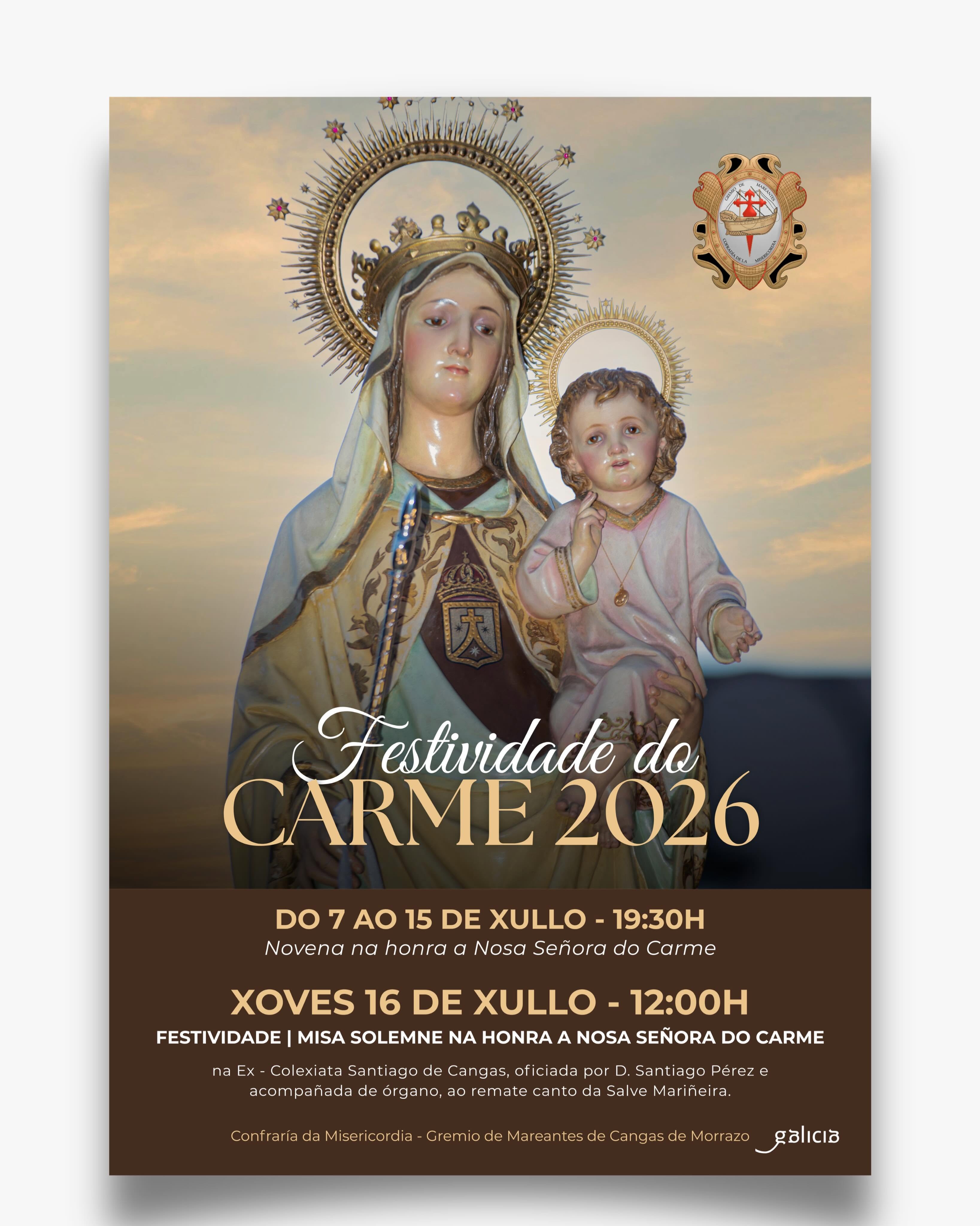 Cangas prepara los actos del Carmen con novena desde hoy y procesiones en agosto