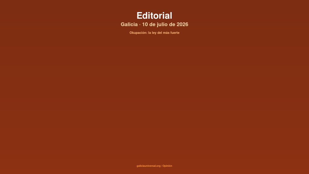 Galicia editorial 10jul2026
