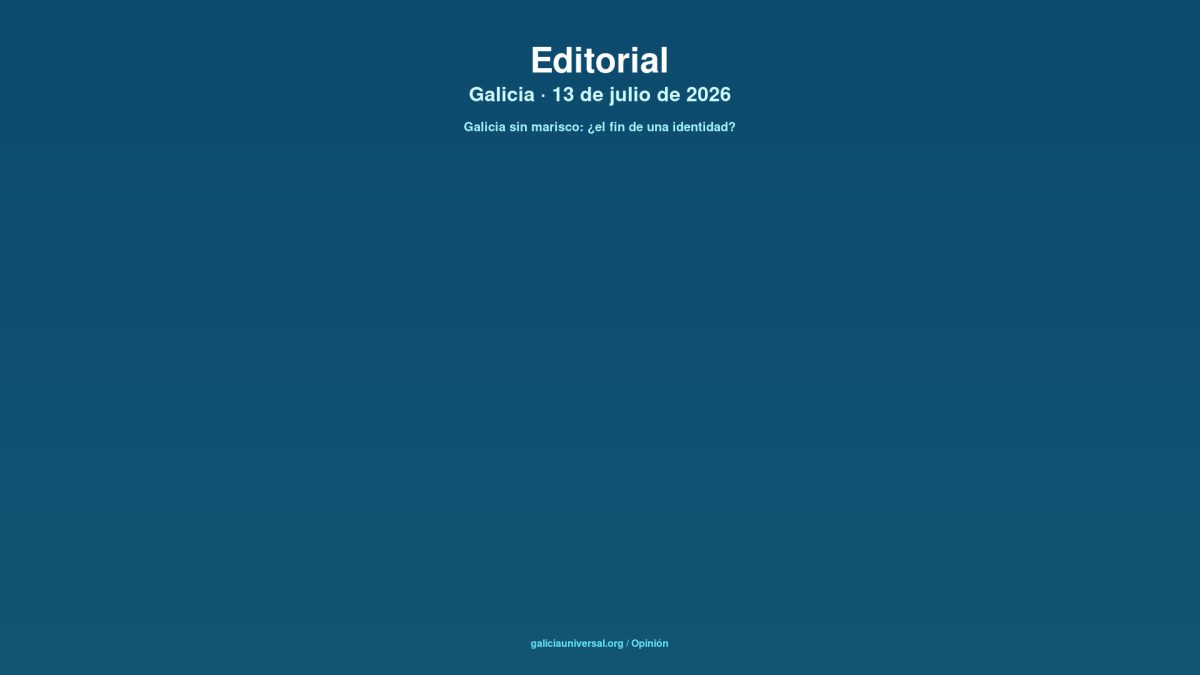 Editorial: Galicia sin marisco — ¿el verano en que perdimos una identidad?