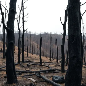 Los escombros dibujan una parte importante del paisaje de San Vicente de Leira.