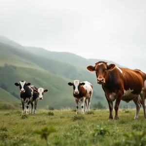 Medio centenar de vacas cachenas pastan en los montes de Esteiro para prevenir i