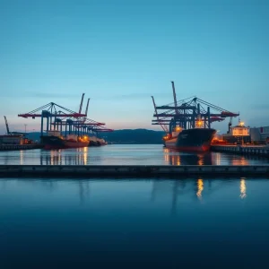 O primeiro gran convói da SAIC atraca con éxito no Porto Exterior de Ferrol