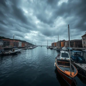La tormenta anega los puertos de Burela y Foz con dos trombas de agua en una tar