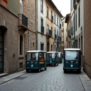 Lugo prueba el reparto con carretillas eléctricas para sortear la ZBE