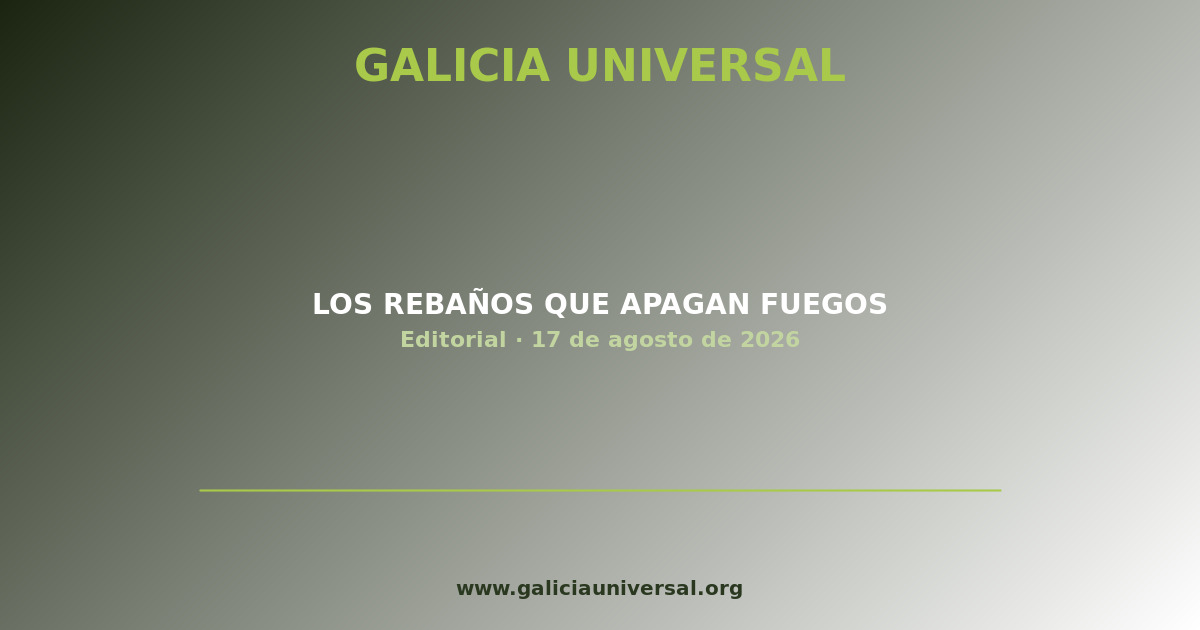 Los rebaños que apagan fuegos: el pastoreo que Galicia no quiere ver