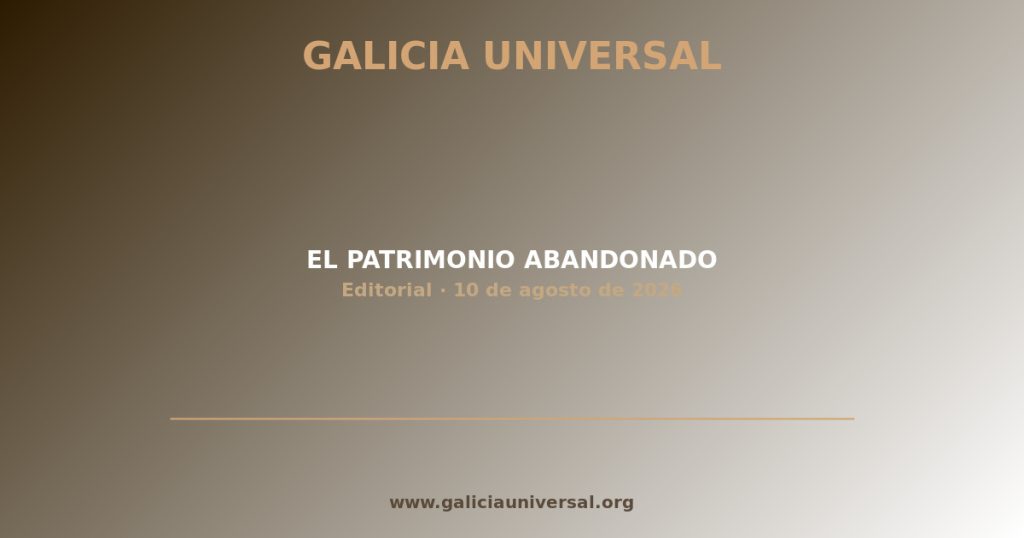 Editorial: Patrimonio abandonado en Galicia