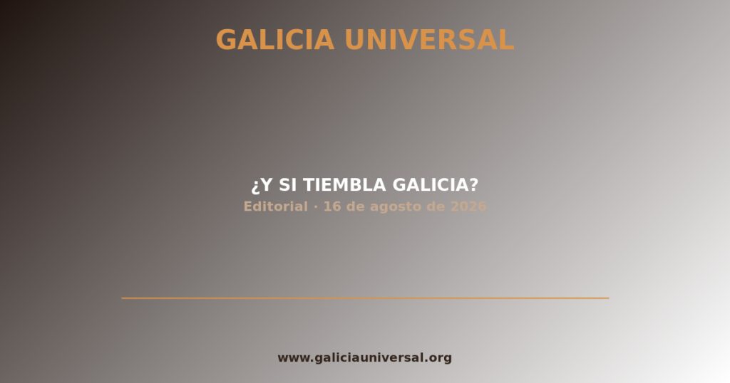 Editorial: Riesgo sísmico en Galicia