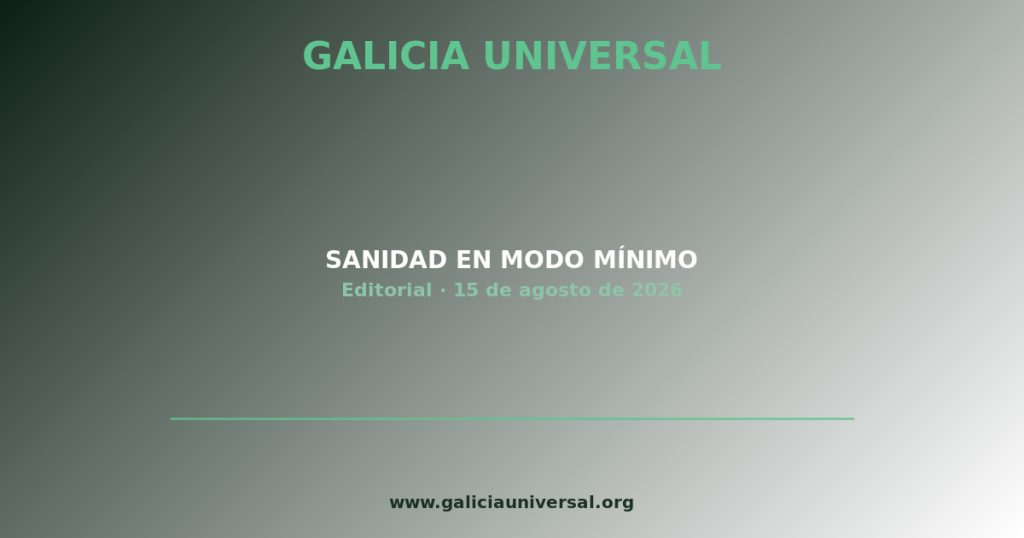 Editorial: Sanidad en modo mínimo
