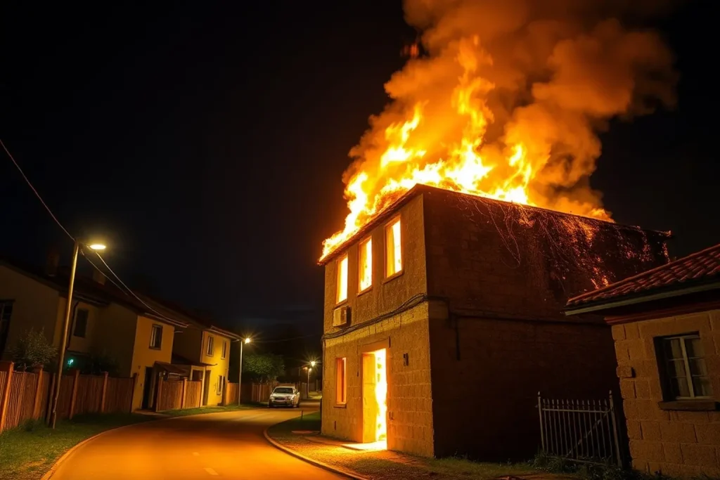 Un fuego intencionado junto a las viviendas despierta de madrugada a Moreiras, e