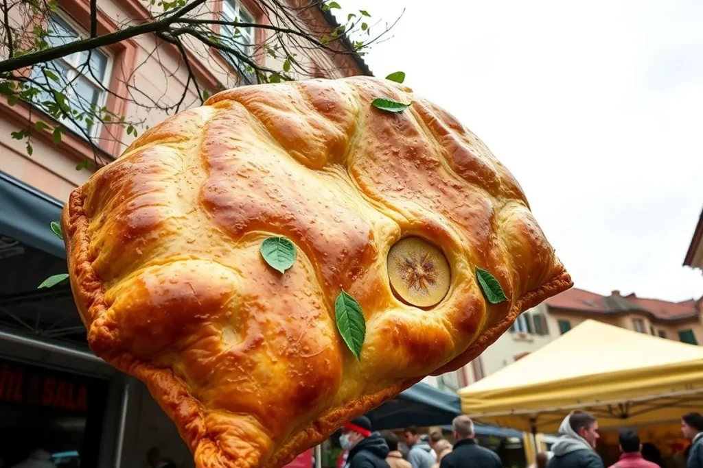 Corbelle (Vilalba) prepara la empanada de manzana más grande de Galicia: dos por