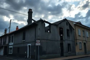 Un rayo devastador deja sin luz a Priegue y calcina una vivienda vacía en Nigrán