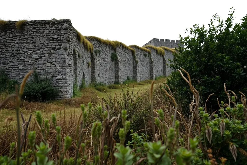 La muralla medieval de Monforte, asediada por la vegetación y la burocracia