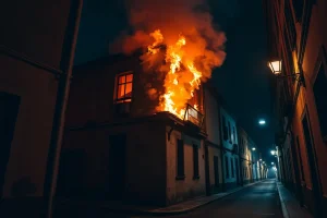 Incendio y explosión en una vivienda abandonada de Foz: temen por la vida de un