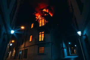 Un patinete eléctrico provoca un incendio na Coruña: 11 feridos e un edificio desaloxado