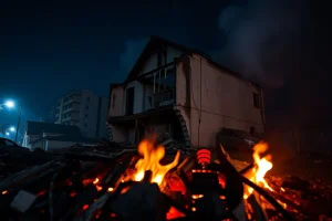 Tragedia en Foz: un hombre sin hogar fallece en el incendio de una vivienda aban