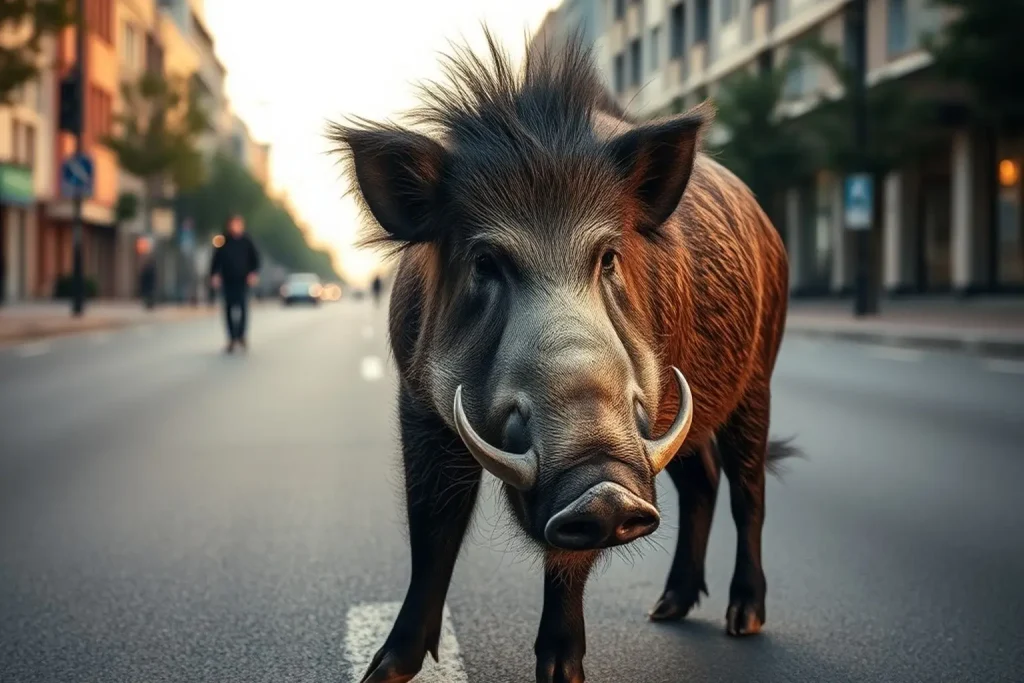 Jabalíes en pleno centro de Lugo: la Avenida de Madrid, ya territorio compartido