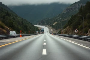 Sesenta kilómetros de obras en la A 6 dejan al transporte gallego contra las cue