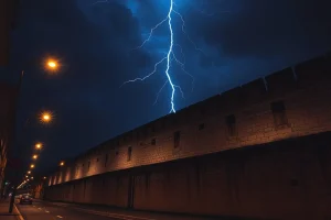 Lugo, a oscuras: una tormenta eléctrica fulmina el alumbrado en plena madrugada
