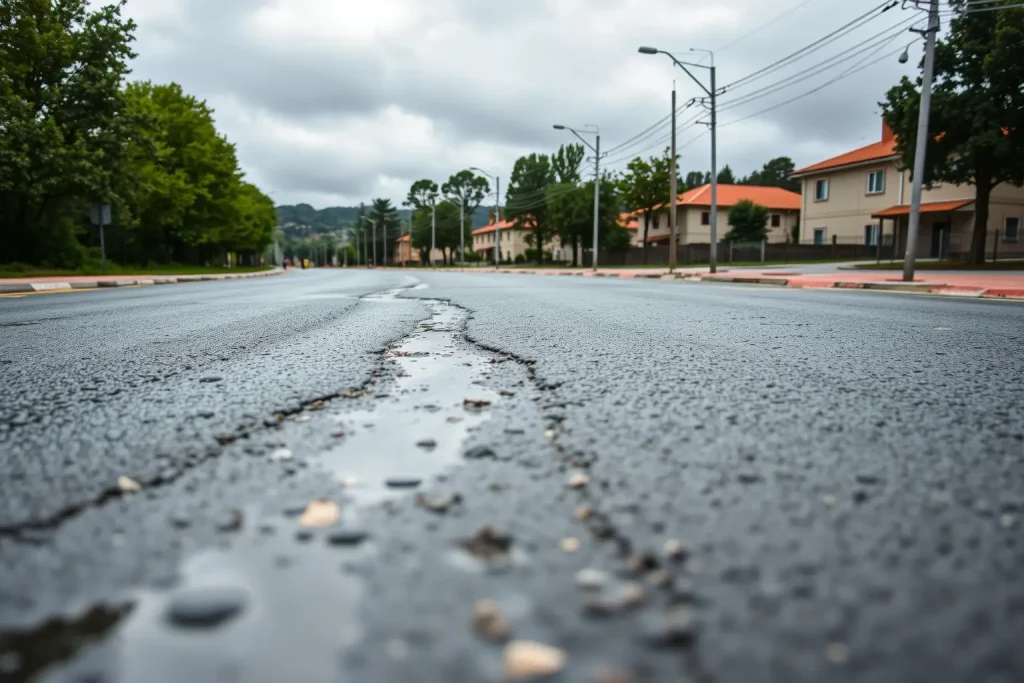Un camión convierte en una trampa viscosa varias carreteras de Pontevedra