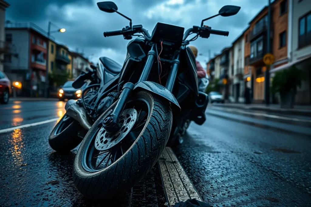 Tres heridos, uno grave, al chocar una moto y un coche en la N 640 a su paso por