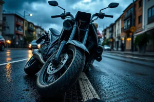 Tres heridos, uno grave, al chocar una moto y un coche en la N 640 a su paso por