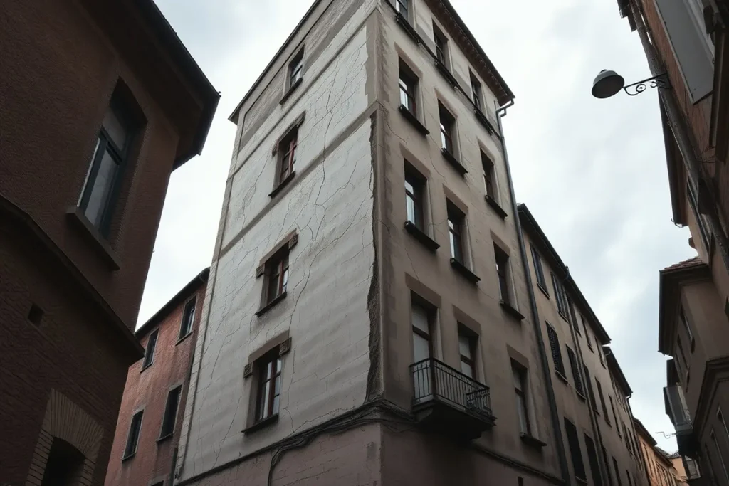 Un año vallada la acera: el edificio con riesgo de desprendimiento en la Rúa Mat