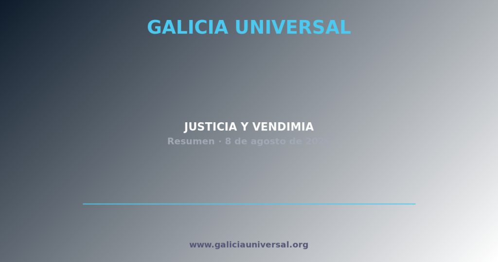 Resumen del día: Justicia y vendimia   8 agosto 2026