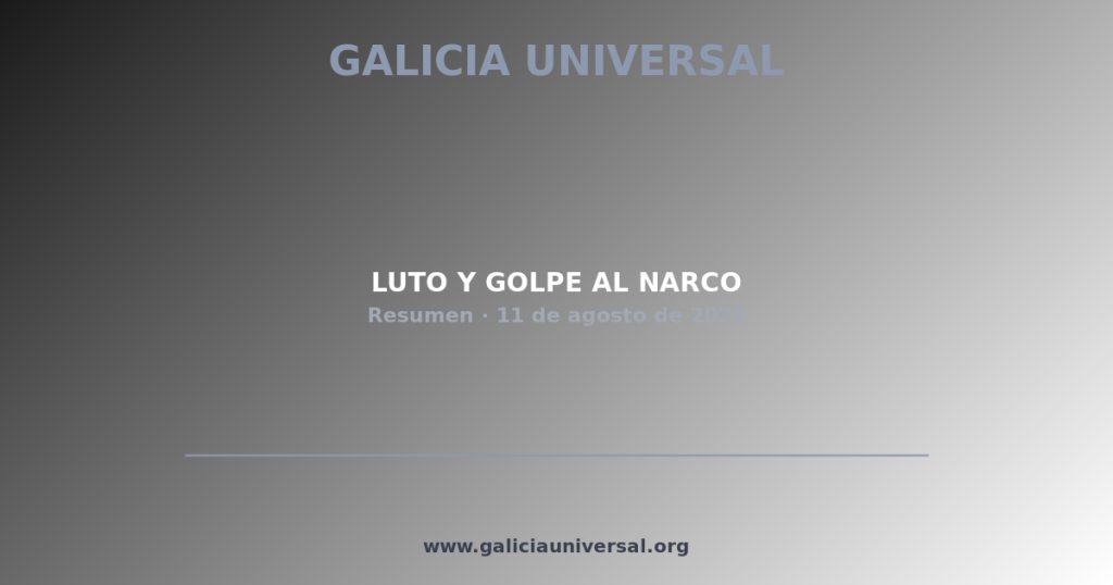 Resumen del día: Luto y golpe al narco   11 agosto 2026