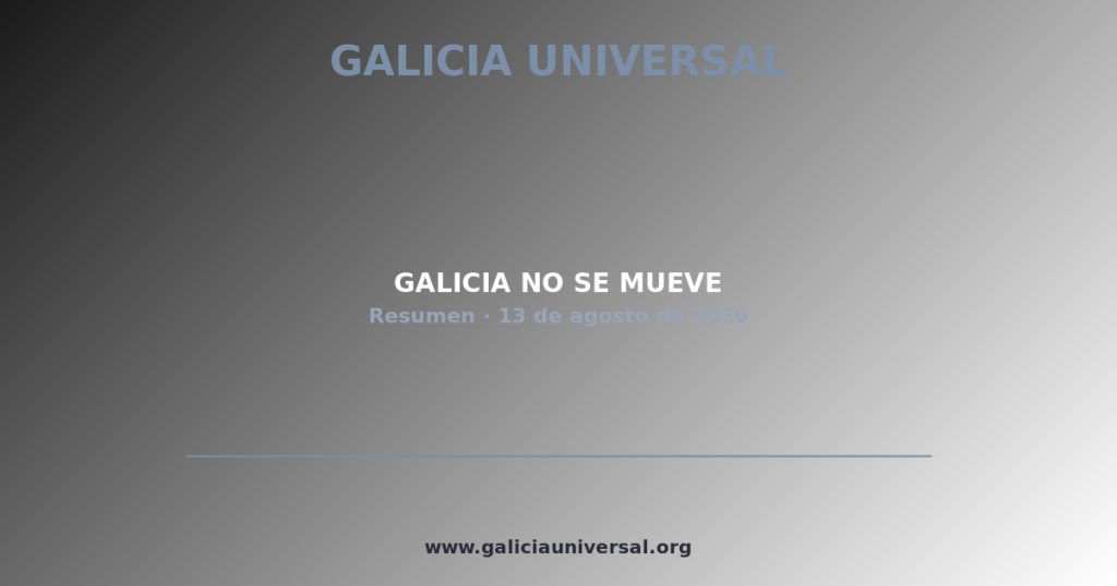 Resumen del día: Galicia no se mueve   13 agosto 2026
