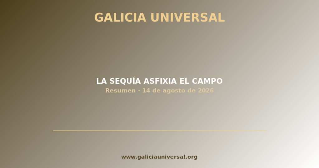 Resumen del día: La sequía asfixia el campo   14 agosto 2026